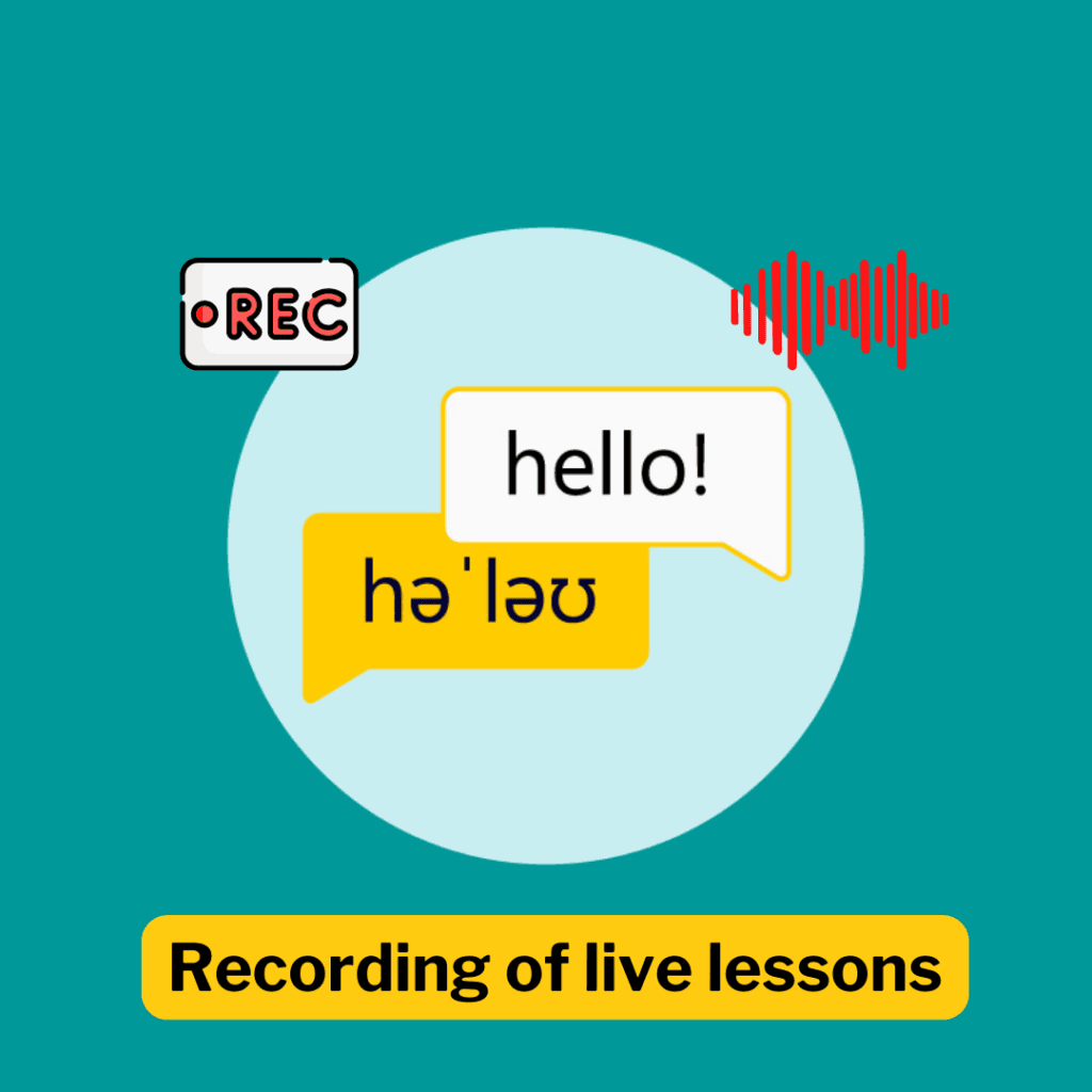 LIMITED OFFER: Live Lesson Recordings (Pronunciation LEVEL 1)