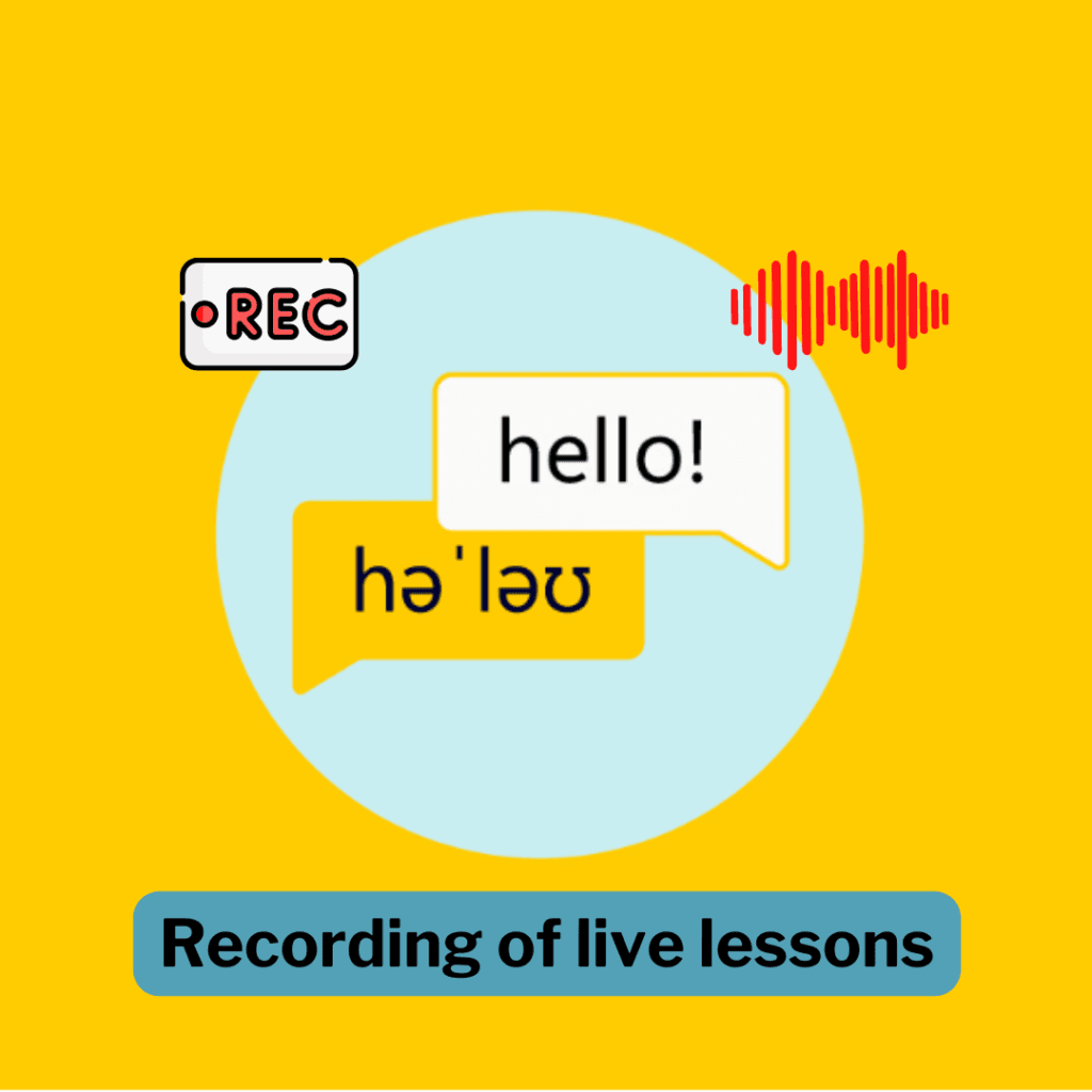 LIMITED OFFER: Live Lesson Recordings (Pronunciation LEVEL 2)